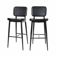 Flash Furniture Kenzie LeatherSoft Barstool Black 2-Pieces (AYS01BK)