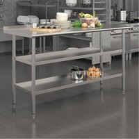 Flash Furniture Stainless Steel Worktable 60  x 24  (NHWTGU2460BSP)