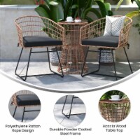 Devon 3-Piece Natural Patio Bistro Set