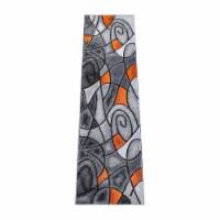 Flash Furniture Jubilee Collection Olefin 24 W x 84 D Rectangular Machine Woven Rug Orange