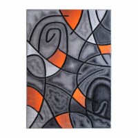 Flash Furniture Jubilee Collection Olefin 96 W x 120 D Rectangular Machine Woven Rug Orange