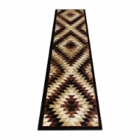Flash Furniture Teagan Collection Olefin 24 W x 87.6 D Rectangular Machine Woven Rug Brown