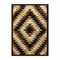 Flash Furniture Teagan Collection Olefin 72 W x 108 D Rectangular Machine Woven Rug Brown