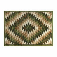 Flash Furniture Teagan Collection Olefin 48 W x 60 D Rectangular Machine Woven Rug Green
