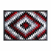 Flash Furniture Teagan Collection Olefin 63.6 W x 87.6 D Rectangular Machine Woven Rug Red