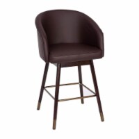 Margo 26 Commercial Grade Mid-Back Modern Counter Stool withSoft/Bronze Accents