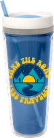 Cool Gear Printed Callisto Insulated Cup with Lid - Blue Perspective: Main