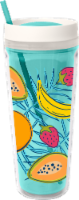 Cool Gear Printed Callisto Insulated Cup with Lid - Teal Perspective: Main