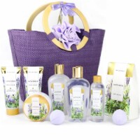 10pcs Lavender Spa Gift Baskets for Women, Bath and Body Care Gift Set