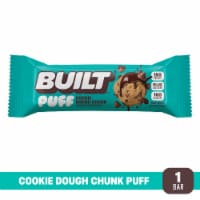 BUILT Puffs Protein Bar, Cookie Dough Chunk, 15g Protein, Collagen, 160 Calories, Single 1.55 oz Bar Perspective: Main
