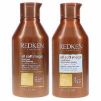 Redken All Soft Mega Shampoo 10.1 oz & All Soft Mega Conditioner 8.5 oz Combo Pack