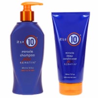 It's a 10 Miracle Shampoo Plus Keratin 10 oz & Miracle Deep Conditioner Plus Keratin 5 oz Com