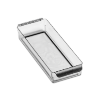 madesmart® Shallow Fridge Bin - Carbon / Clear Perspective: Main