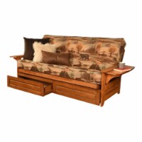 Kodiak Furniture Phoenix Futon with Canadian Fabric Mattress in Brown/Barbados