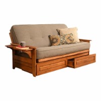 Kodiak Furniture Phoenix Frame with Linen Fabric Mattress in Gray/Barbados