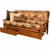 Kodiak Furniture Monterey Barbados Storage Sofa with Multi-Color Fabric Mattress