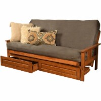 Kodiak Furniture Monterey Barbados Storage Sofa with Suede Gray Fabric Mattress