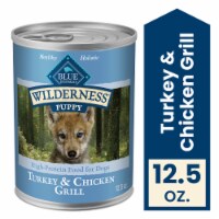 Blue Buffalo Wilderness High-Protein Grain-Free Puppy Wet Dog Food Turkey & Chicken Perspective: Main