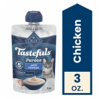 Blue Buffalo Tastefuls Natural Adult Purees Pouch Wet Cat Food Chicken Perspective: Main