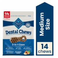 Blue Buffalo Dental Chews Medium Natural Dog Treats Chicken & Spearmint Perspective: Main