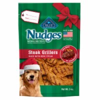 Blue Buffalo Nudges Steak Grillers, Natural Holiday Dog Treats, Real Beef, 5-oz Bag Perspective: Main