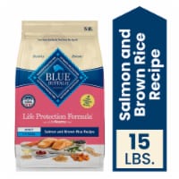 Blue Buffalo Life Protection Formula Adult Dry Dog Food, Salmon & Brown Rice Recipe, 15-lb. Bag Perspective: Main
