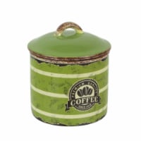 Antiqued Finish Ceramic Coffee Storage Jar Food Safe Sealed Lid