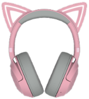 Razer Kraken Kitty V2 USB Headset with RGB Kitty Ears - Quartz Perspective: Main