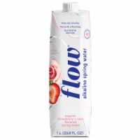 Flow® Organic Strawberry + Rose Flavored Alkaline Spring Water Perspective: Main