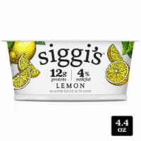 siggi’s Lemon Icelandic-Style Whole Milk Yogurt, 4.4 oz Perspective: Main