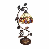 CHLOE Lighting SERENITY Victorian Tiffany-style Dark Bronze 1 Light Table Lamp 8 Wide
