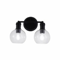 CHLOE Lighting OXA Transitional 2 Light Matt Black Vanity Bathlight 14 Wide