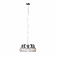 CHLOE Lighting WACIAN Transitional 5 Light Chrome Hanging Chandelier 18 Wide