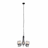 CHLOE Lighting WILLAN Transitional 5 Light Matt Black Up-Hanging Chandelier 21  Wide
