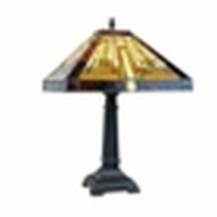 CHLOE Lighting INNES Mission Tiffany-Style Blackish Bronze 1 Light Table Lamp 12 Wide