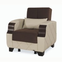MOLINA ARM Chair DARK BROWN / CREAM 27-598/16-626