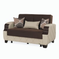 MOLINA LOVESEAT DARK BROWN / CREAM 27-598/16-626