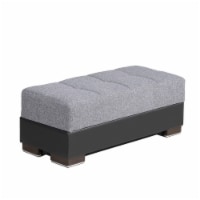 ARMADA AIR LOUNGE SECTIONAL OTTOMAN 105 GRAY/BLACK