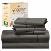 California Design Den 6 Pc Sheet Set with 4 Pillowcases, 400 Thread Count 100% Cotton - Queen Perspective: Main