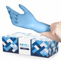 Hand-E Disposable Nitrile Medical Exam Gloves, Blue, 200 Count - Subtle Box for Home Use