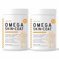 Chew + Heal Omega Skin + Coat Fish Oil Supplement for Dogs - 360 Delicious Chews