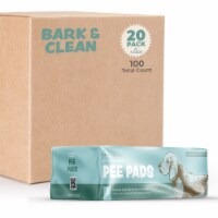 Bark & Clean Traveler's Dog Pee Pads, Heavy Duty Absorbency, 28 x 34 , 20 Packs of 5 Pads