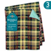MaxProtect Tartan Plaid Reusable Pee Pads for Dogs, Training Underpads - 3 Pack, 18 x 24