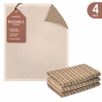 MaxProtect Plaid Reusable Pee Pads for Dogs, Training Underpads - 4 Pack, 34 x 36