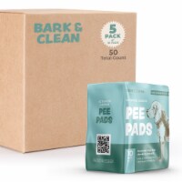 Bark & Clean Traveler's Dog Pee Pads, Heavy Duty Absorbency, 23 x 23 , 5 Packs of 10 Pads
