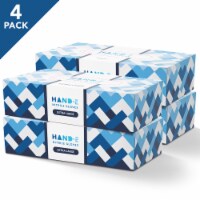 Hand-E Disposable Nitrile Medical Exam Gloves, Blue, 4 Boxes of 100 Gloves - Subtle Box