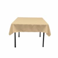 LA Linen TCpop58x58-KhakiP03 Polyester Poplin Square Tablecloth, Khaki - 58 x 58 in.