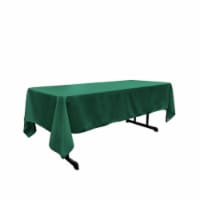 LA Linen TCpop60x120-TealP43 Polyester Poplin Rectangular Tablecloth, Teal - 60 x 120 in.