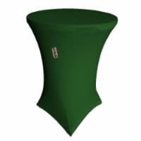 LA Linen TCSpandex36Rx42H-GreenEmeraldX32 Round Spandex Cover for Bar High Cocktail Table, Em