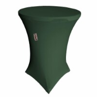 LA Linen TCSpandex36Rx42H-GreenHunterX20 Round Spandex Cover for Bar High Cocktail Table, Hun